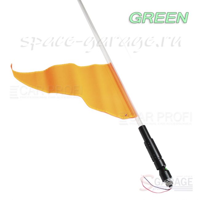Светодиодный LED ФлагШток 4FT CarProfi CP-LX406 GREEN, 10W LED CREE (зелёное свечение) | параметры