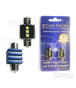 Светодиодная лампа CarProfi FT 3W SMD 3535 CAN BUS, 31mm, Active Light series, цоколь C5W, 12V, 300lm (блистер 2 шт.)