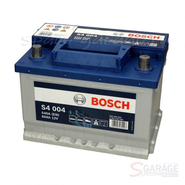 Аккумулятор Bosch Silver 60 А/ч 540 А 12V обратная полярность, 	стандартные клеммы (0092S40040) | параметры