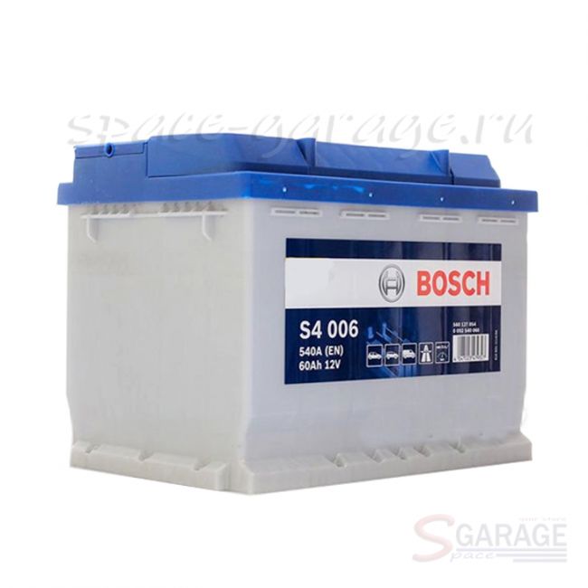 Аккумулятор Bosch Silver 60 А/ч 540 А 12V прямая полярность, стандартные клеммы (0092S40060) | параметры