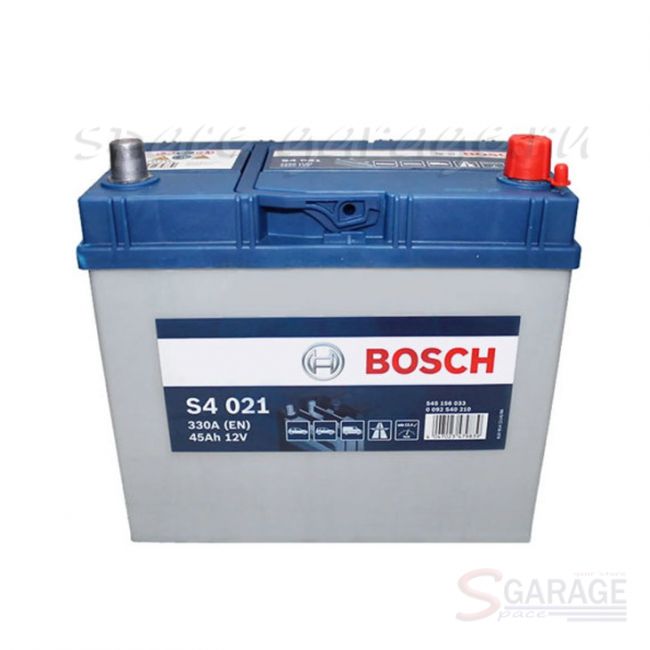 Аккумулятор Bosch Silver JIS 45 А/ч 330 А 12V обратная полярность, выносные клеммы (0092S40210) | параметры