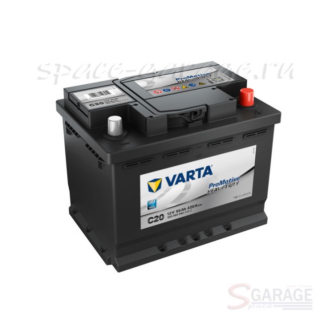 Аккумулятор VARTA Promotive Heavy Duty 55А/ч 420А 12В обратная полярность, стандартные клеммы (555064042) | параметры