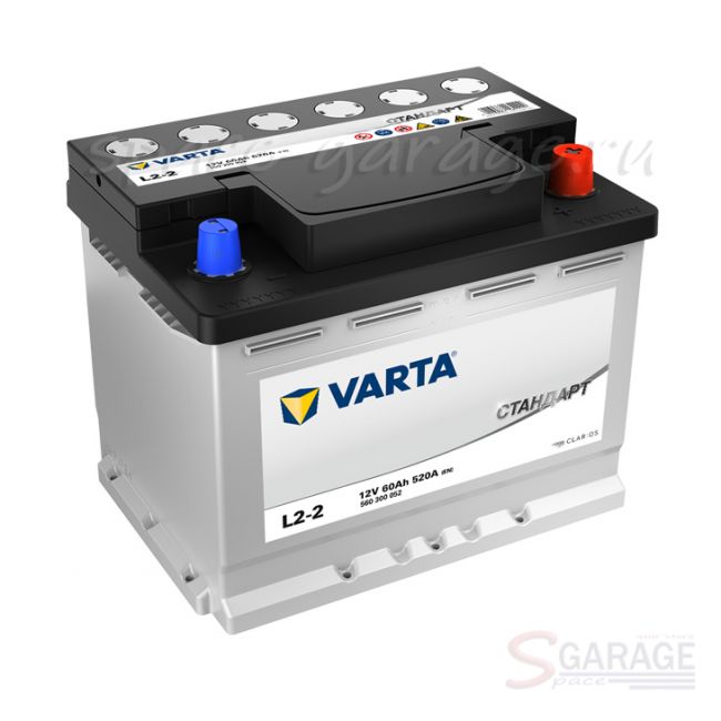 Аккумулятор VARTA 60 А/ч 520 А 12V обратная полярность, стандартные клеммы (560300052) | параметры