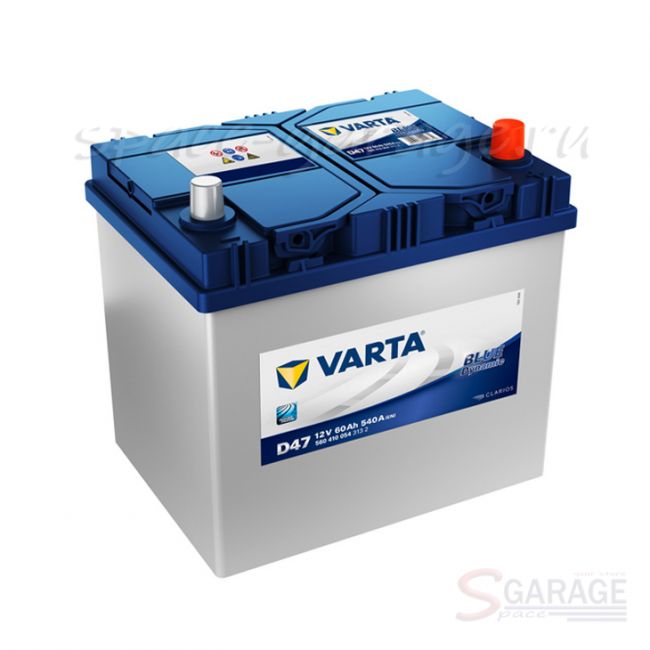 Аккумулятор VARTA Blue Dynamic 60 А/ч 540 А 12V обратная полярность, выносные клеммы (560410054)