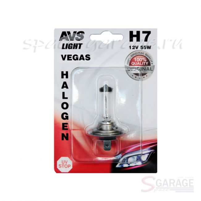 Лампа галогенная AVS Vegas цоколь H7 12V 55W 1 шт. (A78483S)