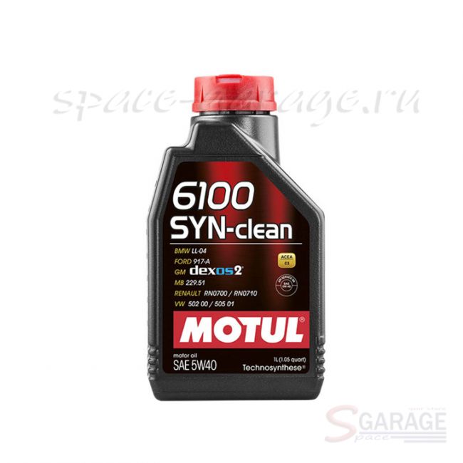 Масло моторное MOTUL 6100 SYN-CLEAN 5W40 синтетическое 1 л (107941) | параметры