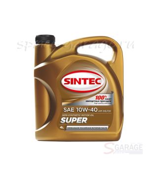 Масло моторное Sintec SUPER 10W-40 API CD, SG полусинтетика 4 л (801894)