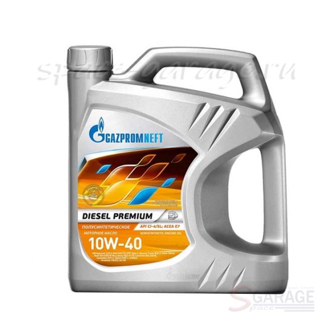 Масло моторное Gazpromneft Diesel Premium 10W-40 полусинтетика 4 л. (2389901340) | параметры