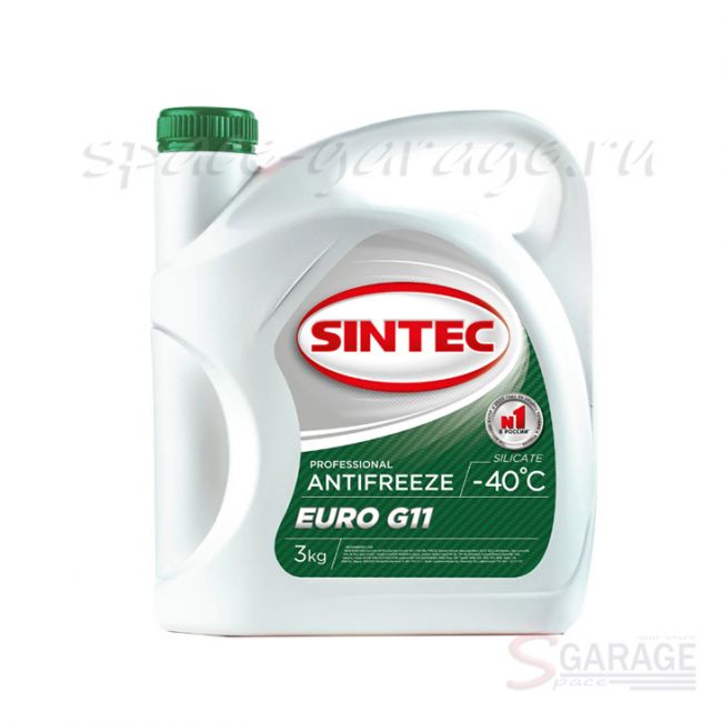 Антифриз Sintec EURO G11 зеленый готовый -40C 3 кг (990465) | параметры