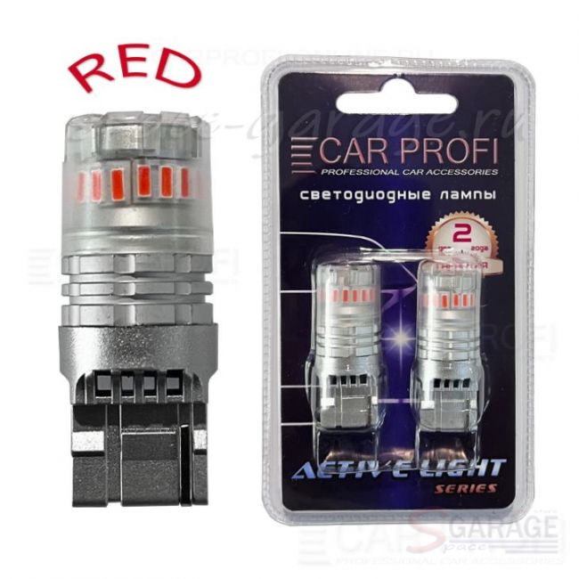 Светодиодная лампа CarProfi T20 (7440) RED 23SMD, Active Light series, 12V, красное свечение (блистер 2 шт.) | параметры