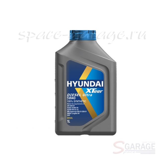 Масло моторное HYUNDAI Diesel Ultra 5W-40 синтетика 1 л (1011223) | параметры
