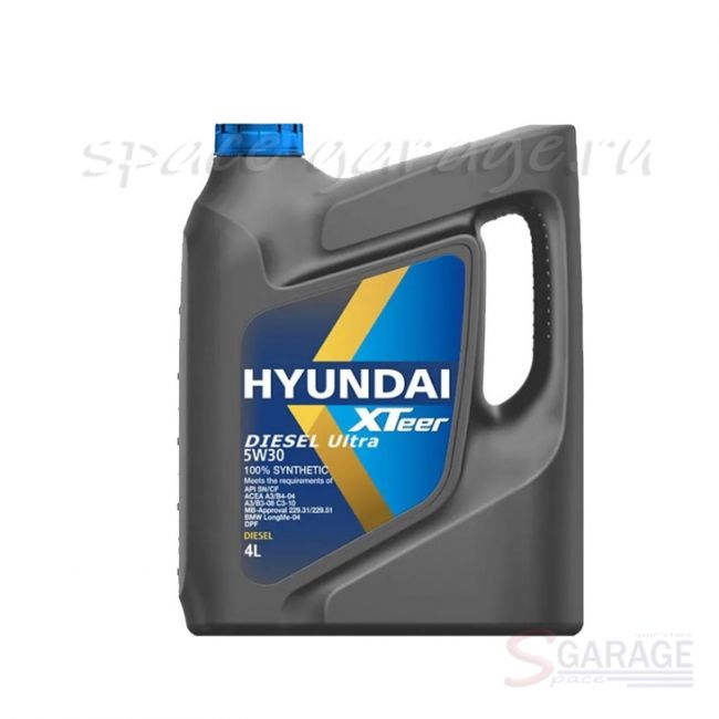 Масло моторное HYUNDAI Diesel Ultra 5W-30 синтетика 5 л (1051222) | параметры