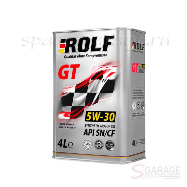 Масло моторное ROLF GT 5W-30 синтетика 4 л (322228) | параметры