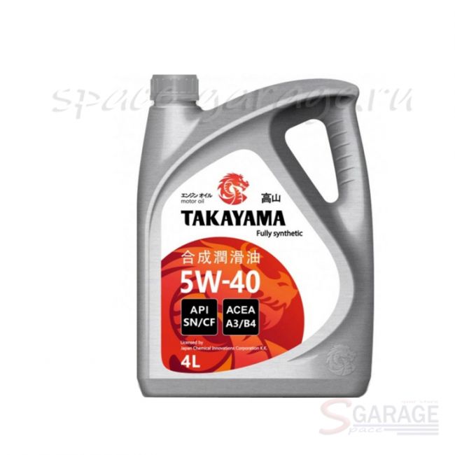 Масло моторное Takayama 5W-40 синтетика 4 л (605521) | параметры