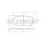 Колодки тормозные передний Zekkert для Nissan Micra (K12) 03-, Renault Logan (KS) 07-, Duster 11-, Lada Largus 12- к-т 4шт. (BS-1221) | параметры