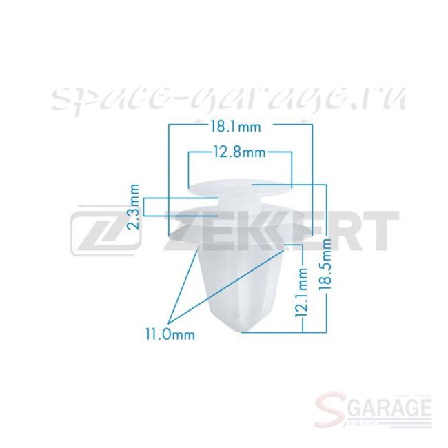 Клипса крепёжная Zekkert для Hyundai (XZK-BE-2012) | параметры