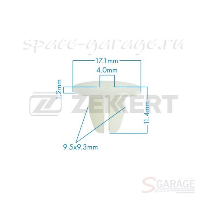 Клипса крепёжная Zekkert для Subaru, Toyota (XZK-BE-2180) | параметры