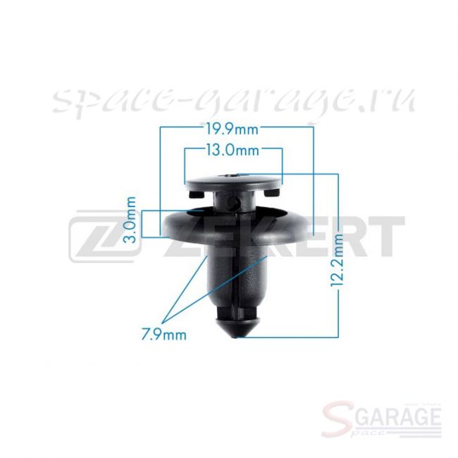 Клипса крепёжная Zekkert для Mazda (XZK-BE-2521) | параметры