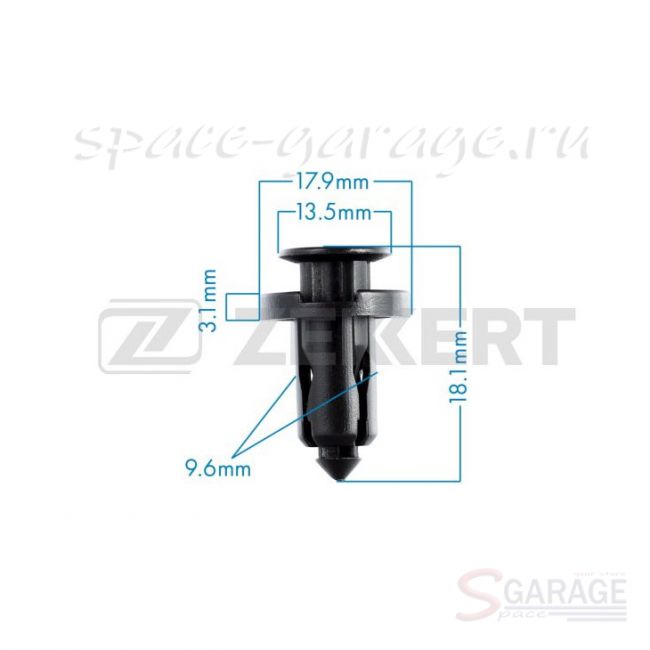 Клипса крепёжная Zekkert для Nissan, Subaru (XZK-BE-2523) | параметры
