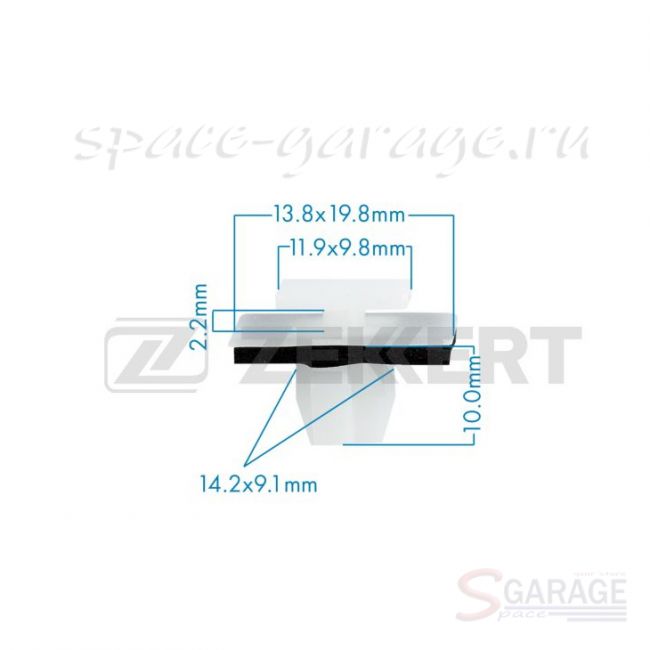 Клипса крепёжная Zekkert для Hyundai (XZK-BE-2731) | параметры