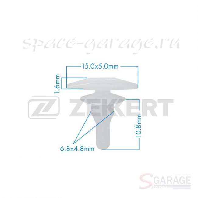Клипса крепёжная Zekkert для Hyundai (XZK-BE-2812) | параметры