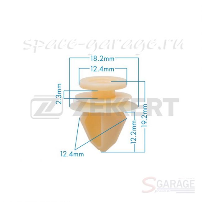 Клипса крепёжная Zekkert для Citroen, Peugeot, Renault (XZK-BE-3020) | параметры